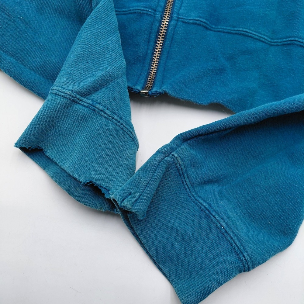 Hurley Full Zip Hoodie Sweater Womens S Teal Bird Cropped Y2K Bella Swan Rory - Picture 7 of 10